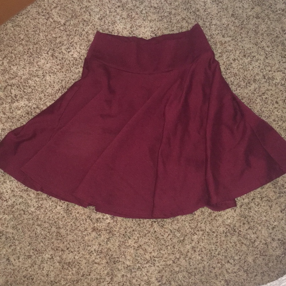 Maroon mini skirt